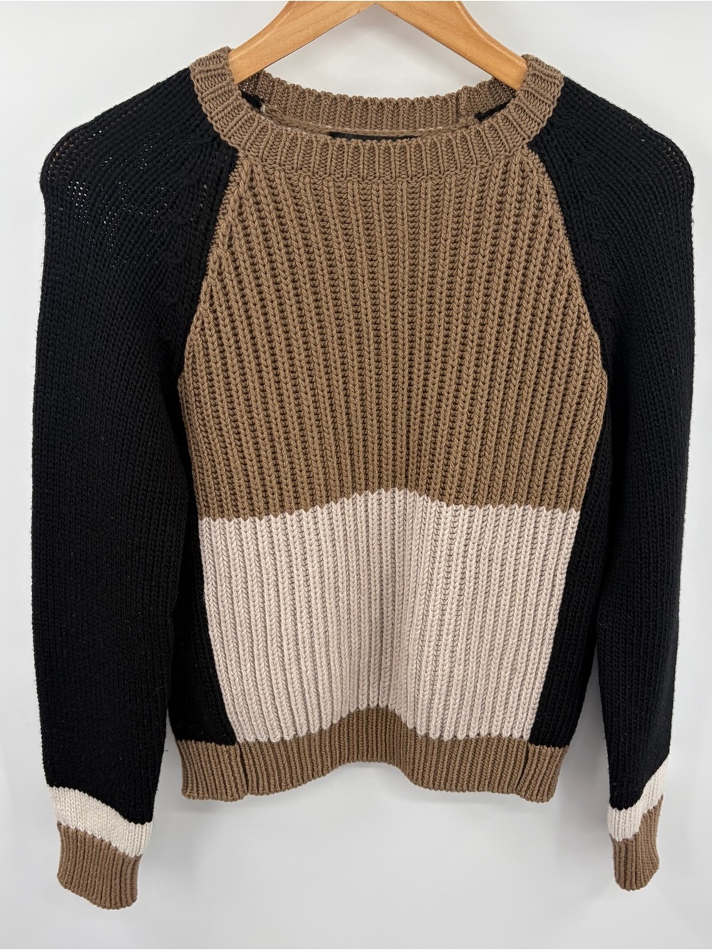 Max Mara weekend melodia color block textured ribbed knit sweater women’s S